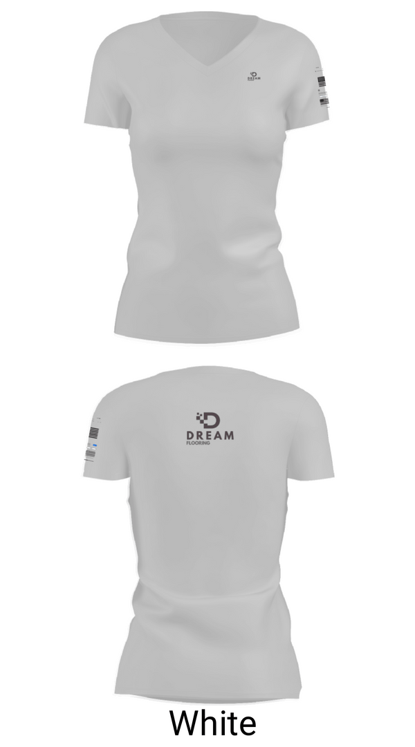 Womens Short Sleeve Vneck Shirt, Dream Flooring, , Teamtime, Team time, sublimation, custom sports apparel, team uniforms, spirit wear, spiritwear, sports uniforms, custom shirts, team store, custom team store, fundraiser sports, apparel fundraiser