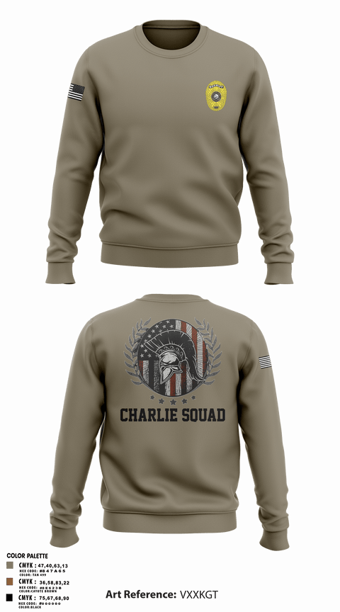 Crew Neck Sweatshirt, Charlie SquadCharlie SquadCNT (Crisis Negotiation Team), Police, Teamtime, Team time, sublimation, custom sports apparel, team uniforms, spirit wear, spiritwear, sports uniforms, custom shirts, team store, custom team store, fundraiser sports, apparel fundraiser