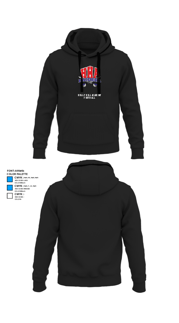 Hoodie, Holly Hill Academy Football, Football, Teamtime, Team time, sublimation, custom sports apparel, team uniforms, spirit wear, spiritwear, sports uniforms, custom shirts, team store, custom team store, fundraiser sports, apparel fundraiser