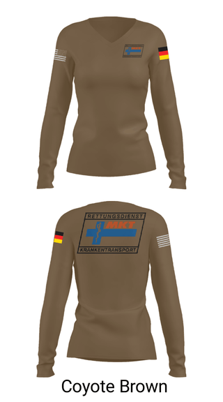 Women's Long Sleeve Vneck Shirt, MKT Ingolstadt, Fire Department, Teamtime, Team time, sublimation, custom sports apparel, team uniforms, spirit wear, spiritwear, sports uniforms, custom shirts, team store, custom team store, fundraiser sports, apparel fundraiser