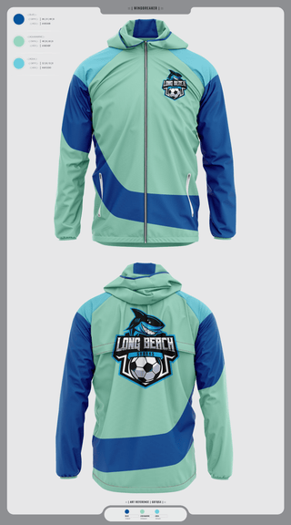 Windbreaker, LB shark, Men's Soccer, Teamtime, Team time, sublimation, custom sports apparel, team uniforms, spirit wear, spiritwear, sports uniforms, custom shirts, team store, custom team store, fundraiser sports, apparel fundraiser
