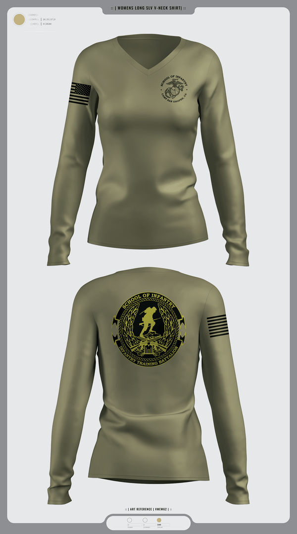 Women's Long Sleeve Vneck Shirt, IMC, Marines, Teamtime, Team time, sublimation, custom sports apparel, team uniforms, spirit wear, spiritwear, sports uniforms, custom shirts, team store, custom team store, fundraiser sports, apparel fundraiser