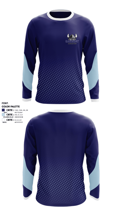 Oakmont High School Aquatics 60428011 Long Sleeve Performance Shirt - 1