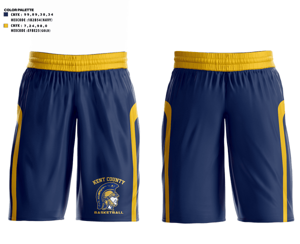 Mens Basketball Shorts, Kent County High School Basketball, Men's Basketball, Teamtime, Team time, sublimation, custom sports apparel, team uniforms, spirit wear, spiritwear, sports uniforms, custom shirts, team store, custom team store, fundraiser sports, apparel fundraiser