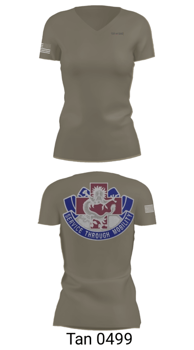 131st SAD 30923747 Women's Short Sleeve V-neck Shirt - 68