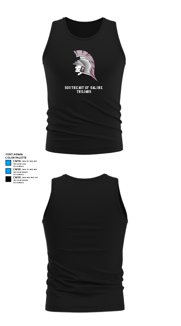 Tank Top, Southeast of Saline Trojans, Cross Country, Teamtime, Team time, sublimation, custom sports apparel, team uniforms, spirit wear, spiritwear, sports uniforms, custom shirts, team store, custom team store, fundraiser sports, apparel fundraiser