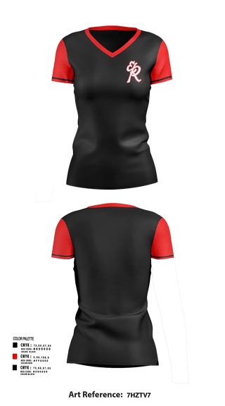 Womens Short Sleeve Vneck Shirt, El Rodeo, Baseball, Teamtime, Team time, sublimation, custom sports apparel, team uniforms, spirit wear, spiritwear, sports uniforms, custom shirts, team store, custom team store, fundraiser sports, apparel fundraiser