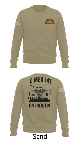 Crew Neck Sweatshirt, C Med, National Guard, Teamtime, Team time, sublimation, custom sports apparel, team uniforms, spirit wear, spiritwear, sports uniforms, custom shirts, team store, custom team store, fundraiser sports, apparel fundraiser