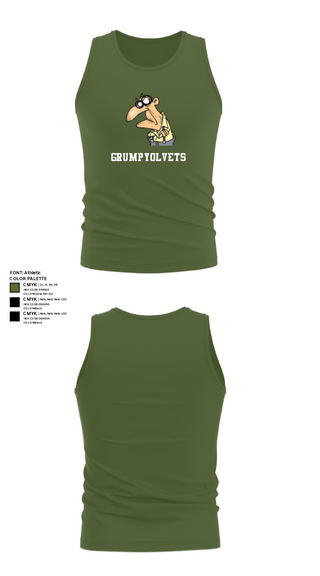Tank Top, GrumpyOLVets, Army, Teamtime, Team time, sublimation, custom sports apparel, team uniforms, spirit wear, spiritwear, sports uniforms, custom shirts, team store, custom team store, fundraiser sports, apparel fundraiser