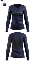 atlantic sapphire 22748895 Women's Long Sleeve V-neck Shirt - 2