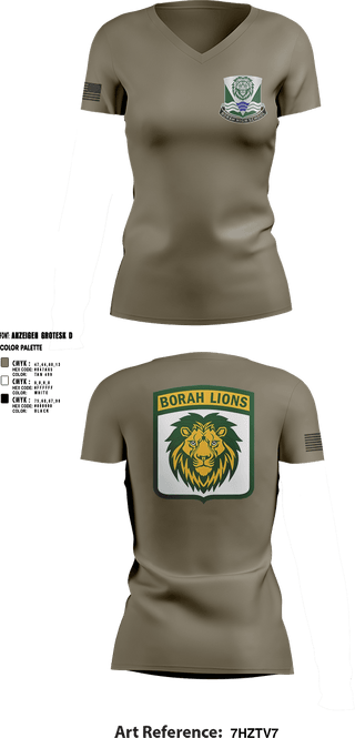 Womens Short Sleeve Vneck Shirt, Borah High School JROTC, Army, Teamtime, Team time, sublimation, custom sports apparel, team uniforms, spirit wear, spiritwear, sports uniforms, custom shirts, team store, custom team store, fundraiser sports, apparel fundraiser