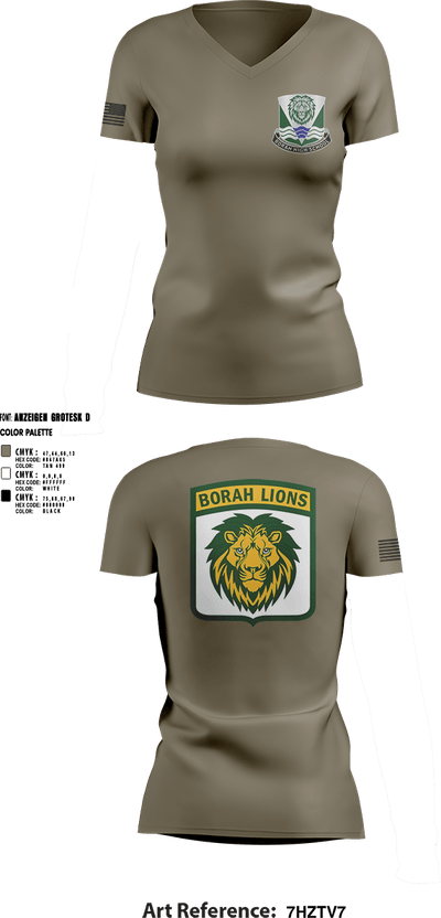 Borah High School JROTC 12046819 Women's Short Sleeve V-neck Shirt - 1