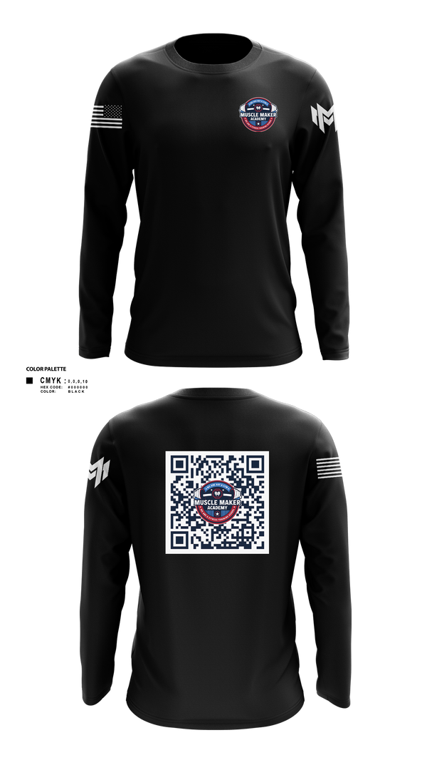 Long Sleeve Performance Shirt, Muscle Maker Academy, , Teamtime, Team time, sublimation, custom sports apparel, team uniforms, spirit wear, spiritwear, sports uniforms, custom shirts, team store, custom team store, fundraiser sports, apparel fundraiser