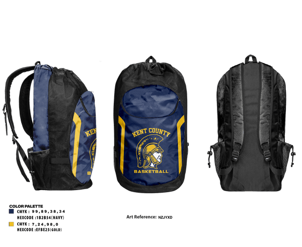 Gear Bag, Kent County High School Basketball, Men's Basketball, Teamtime, Team time, sublimation, custom sports apparel, team uniforms, spirit wear, spiritwear, sports uniforms, custom shirts, team store, custom team store, fundraiser sports, apparel fundraiser
