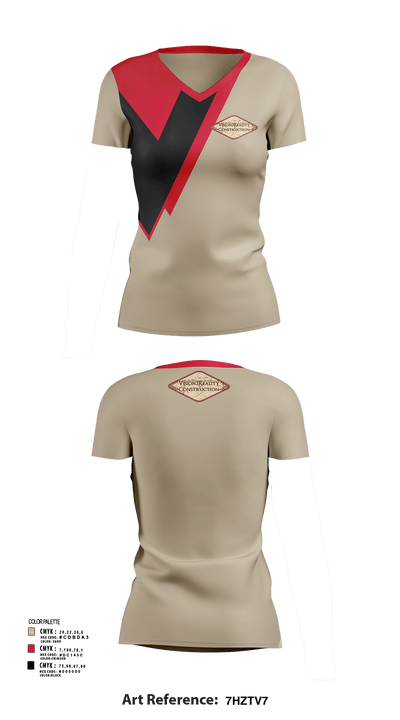 Vision2Reality 33801681 Women's Short Sleeve V-neck Shirt - 117