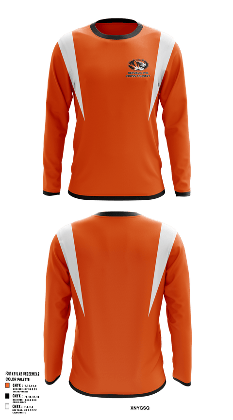 Long Sleeve Performance Shirt, Republic R-III High School Cross Country, Cross Country, Teamtime, Team time, sublimation, custom sports apparel, team uniforms, spirit wear, spiritwear, sports uniforms, custom shirts, team store, custom team store, fundraiser sports, apparel fundraiser
