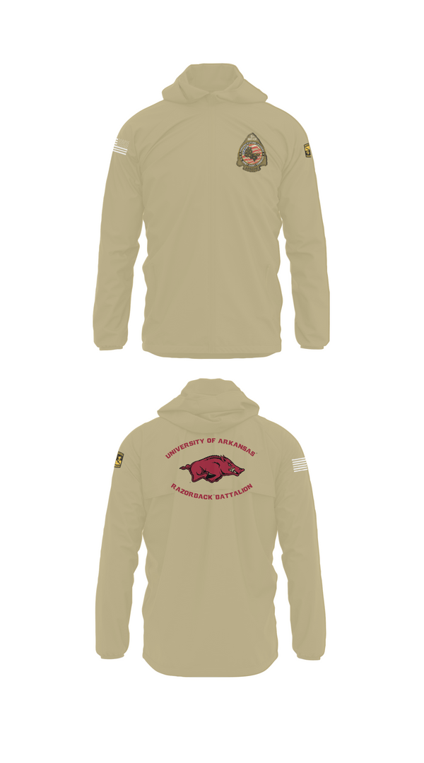 Windbreaker, University of Arkansas Army ROTC - Razorback Battalion, Army, Teamtime, Team time, sublimation, custom sports apparel, team uniforms, spirit wear, spiritwear, sports uniforms, custom shirts, team store, custom team store, fundraiser sports, apparel fundraiser
