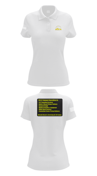 M.E.R. TRANSPORT LLC 858863 Women's Short Sleeve Performance Polo  - 17
