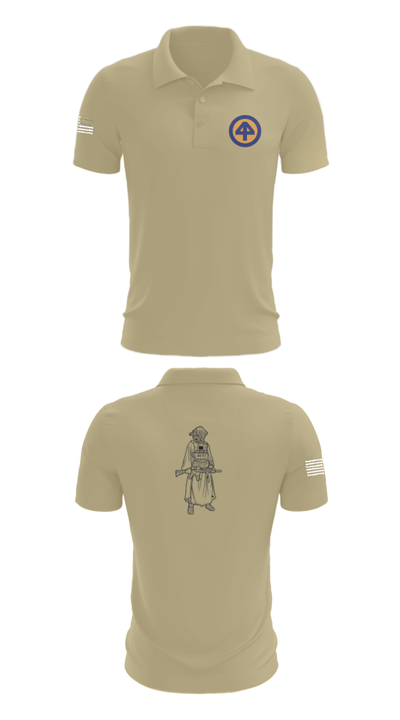 A Co 1/1-114th 36313026 Short Sleeve Performance Polo - 87