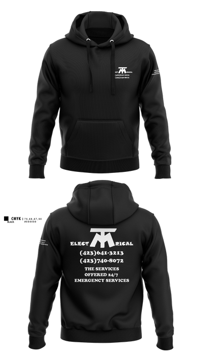 MT ELECTRICAL SERVICES 57123900 Hoodie - 2