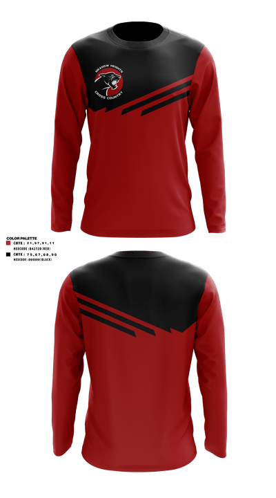 Meadow Heights R-2 High School Cross Country 94273495 Long Sleeve Performance Polo - 2