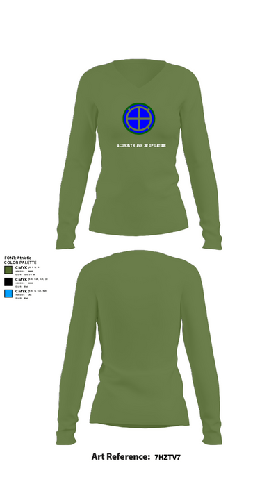 A co 935th ASB 3rd Platoon 87563624 Women's Long Sleeve V-neck Shirt - 40