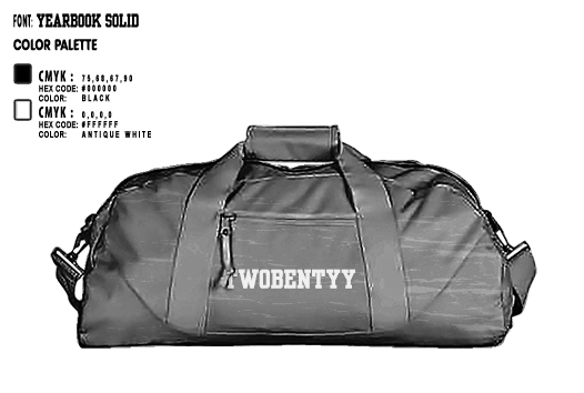 Duffle Bag, Twobentyy, , Teamtime, Team time, sublimation, custom sports apparel, team uniforms, spirit wear, spiritwear, sports uniforms, custom shirts, team store, custom team store, fundraiser sports, apparel fundraiser