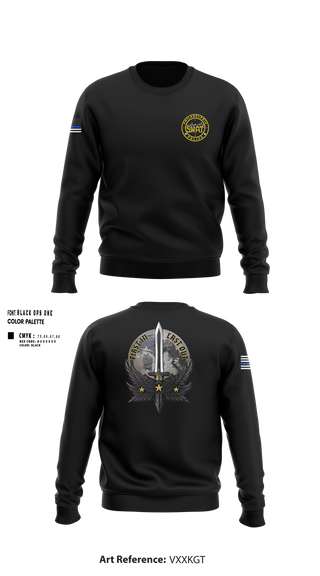 Crew Neck Sweatshirt, Philadlphia SWAT, Police, Teamtime, Team time, sublimation, custom sports apparel, team uniforms, spirit wear, spiritwear, sports uniforms, custom shirts, team store, custom team store, fundraiser sports, apparel fundraiser