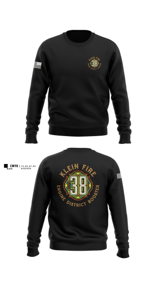 Crew Neck Sweatshirt, Klein Fire 38, Fire Department, Teamtime, Team time, sublimation, custom sports apparel, team uniforms, spirit wear, spiritwear, sports uniforms, custom shirts, team store, custom team store, fundraiser sports, apparel fundraiser