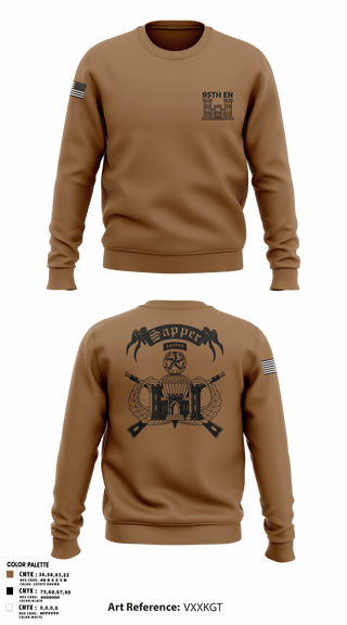 Crew Neck Sweatshirt, 95TH EN, Army, Teamtime, Team time, sublimation, custom sports apparel, team uniforms, spirit wear, spiritwear, sports uniforms, custom shirts, team store, custom team store, fundraiser sports, apparel fundraiser