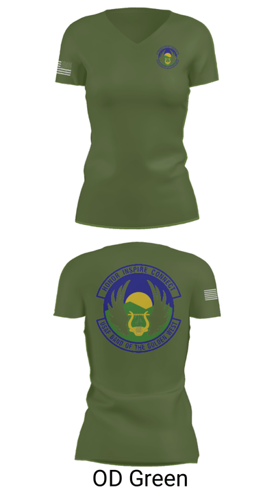 USAF Band of the Golden West 2568323 Women's Short Sleeve V-neck Shirt - 28