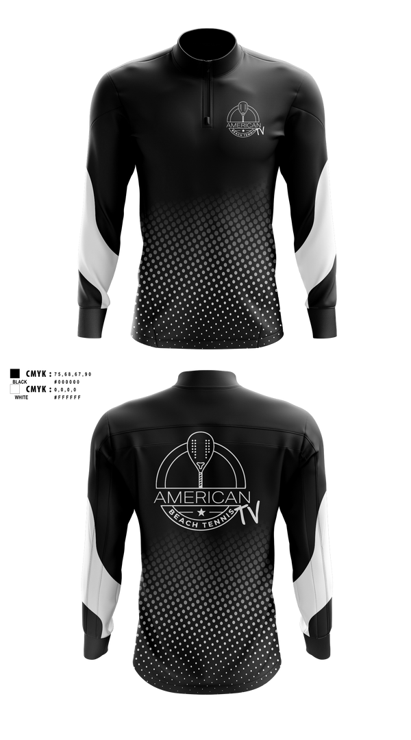 Quarter Zip Jacket, American Beach Tennis, Tennis, Teamtime, Team time, sublimation, custom sports apparel, team uniforms, spirit wear, spiritwear, sports uniforms, custom shirts, team store, custom team store, fundraiser sports, apparel fundraiser