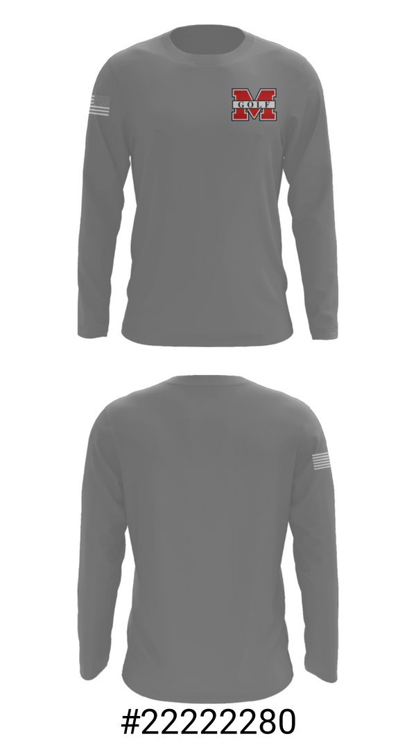 Long Sleeve Performance Shirt, Monroe High School Golf, Golf, Teamtime, Team time, sublimation, custom sports apparel, team uniforms, spirit wear, spiritwear, sports uniforms, custom shirts, team store, custom team store, fundraiser sports, apparel fundraiser
