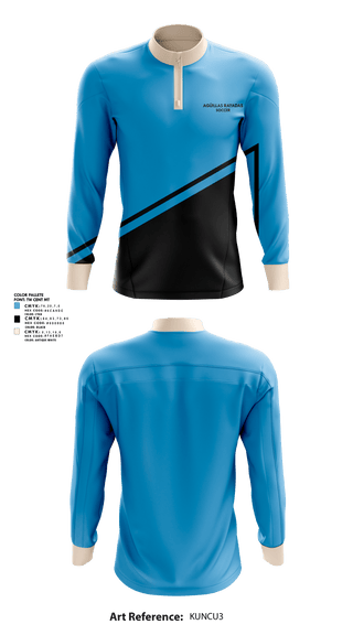 Quarter Zip Jacket, Agüillas Rayadas, Men's Soccer, Teamtime, Team time, sublimation, custom sports apparel, team uniforms, spirit wear, spiritwear, sports uniforms, custom shirts, team store, custom team store, fundraiser sports, apparel fundraiser