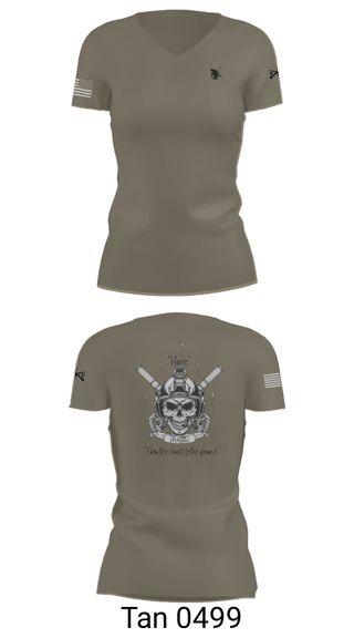Womens Short Sleeve Vneck Shirt, C co 1-185 Th, Army, Teamtime, Team time, sublimation, custom sports apparel, team uniforms, spirit wear, spiritwear, sports uniforms, custom shirts, team store, custom team store, fundraiser sports, apparel fundraiser