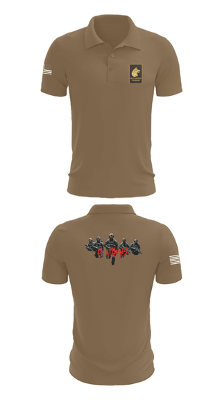 Short Sleeve Performance Polo, Alpha Company  2-27, Army, Teamtime, Team time, sublimation, custom sports apparel, team uniforms, spirit wear, spiritwear, sports uniforms, custom shirts, team store, custom team store, fundraiser sports, apparel fundraiser