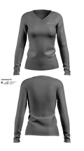 KinExPro Performance Training & Rehab 63111401 Women's Long Sleeve V-neck Shirt - 2