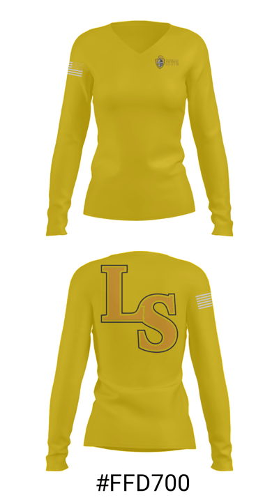 Lutheran South High School Tennis 8304460 Women's Long Sleeve V-neck Shirt - 20