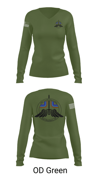 Womens Long Sleeve Vneck Shirt 1, 2-13th AVN REGT, 150U Certification Course, , Teamtime, Team time, sublimation, custom sports apparel, team uniforms, spirit wear, spiritwear, sports uniforms, custom shirts, team store, custom team store, fundraiser sports, apparel fundraiser