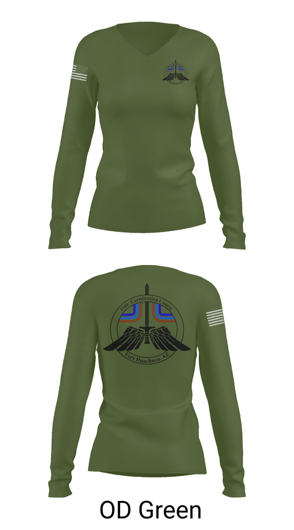 Womens Long Sleeve Vneck Shirt 1, 2-13th AVN REGT, 150U Certification Course, , Teamtime, Team time, sublimation, custom sports apparel, team uniforms, spirit wear, spiritwear, sports uniforms, custom shirts, team store, custom team store, fundraiser sports, apparel fundraiser