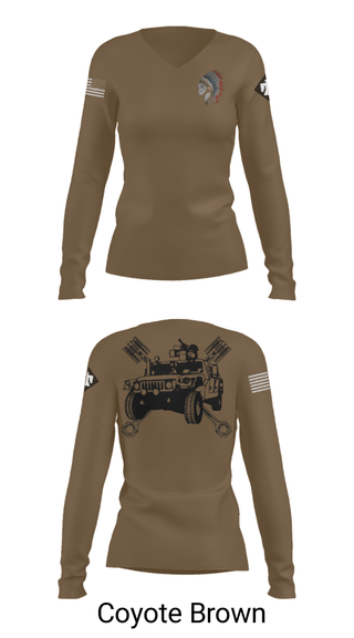 Womens Long Sleeve Vneck Shirt, FMS 1, OKARNG, , Teamtime, Team time, sublimation, custom sports apparel, team uniforms, spirit wear, spiritwear, sports uniforms, custom shirts, team store, custom team store, fundraiser sports, apparel fundraiser