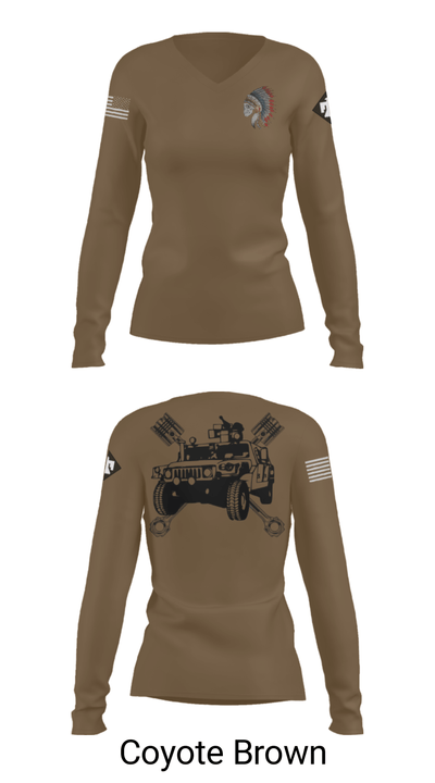 FMS 1, OKARNG 20204603 Women's Long Sleeve V-neck Shirt - 16