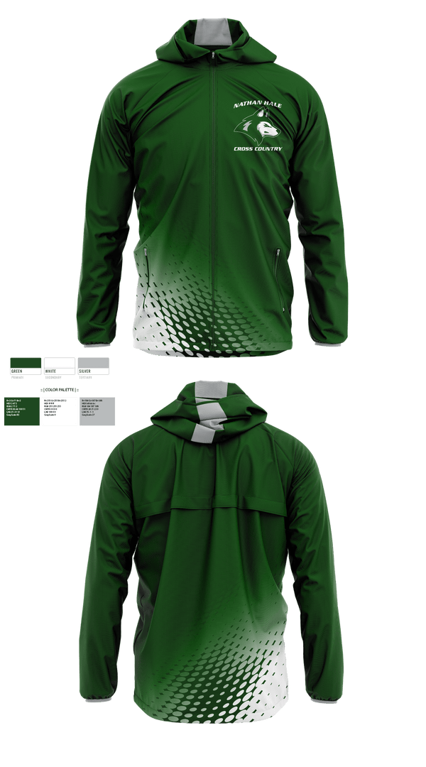 Windbreaker, Nathan Hale High School Cross Country, Cross Country, Teamtime, Team time, sublimation, custom sports apparel, team uniforms, spirit wear, spiritwear, sports uniforms, custom shirts, team store, custom team store, fundraiser sports, apparel fundraiser
