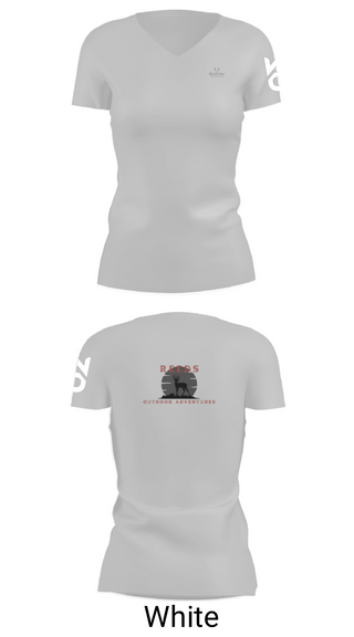 Women's Short Sleeve Vneck Shirt, Reeds Outdoor Adventures, , Teamtime, Team time, sublimation, custom sports apparel, team uniforms, spirit wear, spiritwear, sports uniforms, custom shirts, team store, custom team store, fundraiser sports, apparel fundraiser
