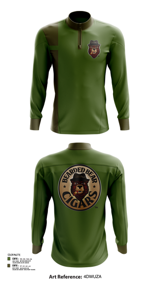 Quarter Zip Jacket, Bearded Bear Cigars, , Teamtime, Team time, sublimation, custom sports apparel, team uniforms, spirit wear, spiritwear, sports uniforms, custom shirts, team store, custom team store, fundraiser sports, apparel fundraiser