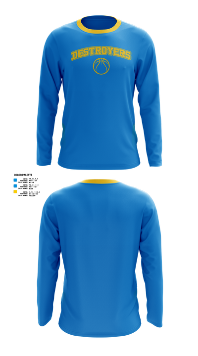 Destroyers 72679654 Long Sleeve Performance Shirt 2