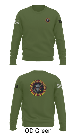 Crew Neck Sweatshirt, Battle Space Surveillance Company, Marines, Teamtime, Team time, sublimation, custom sports apparel, team uniforms, spirit wear, spiritwear, sports uniforms, custom shirts, team store, custom team store, fundraiser sports, apparel fundraiser