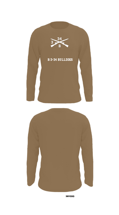 B/3-34 Bulldogs 76121406 Long Sleeve Performance Shirt - 12