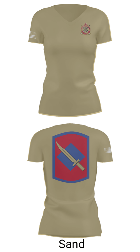 Women's Short Sleeve Vneck Shirt, Fox Company 39th BSB (FA FSC), National Guard, Teamtime, Team time, sublimation, custom sports apparel, team uniforms, spirit wear, spiritwear, sports uniforms, custom shirts, team store, custom team store, fundraiser sports, apparel fundraiser