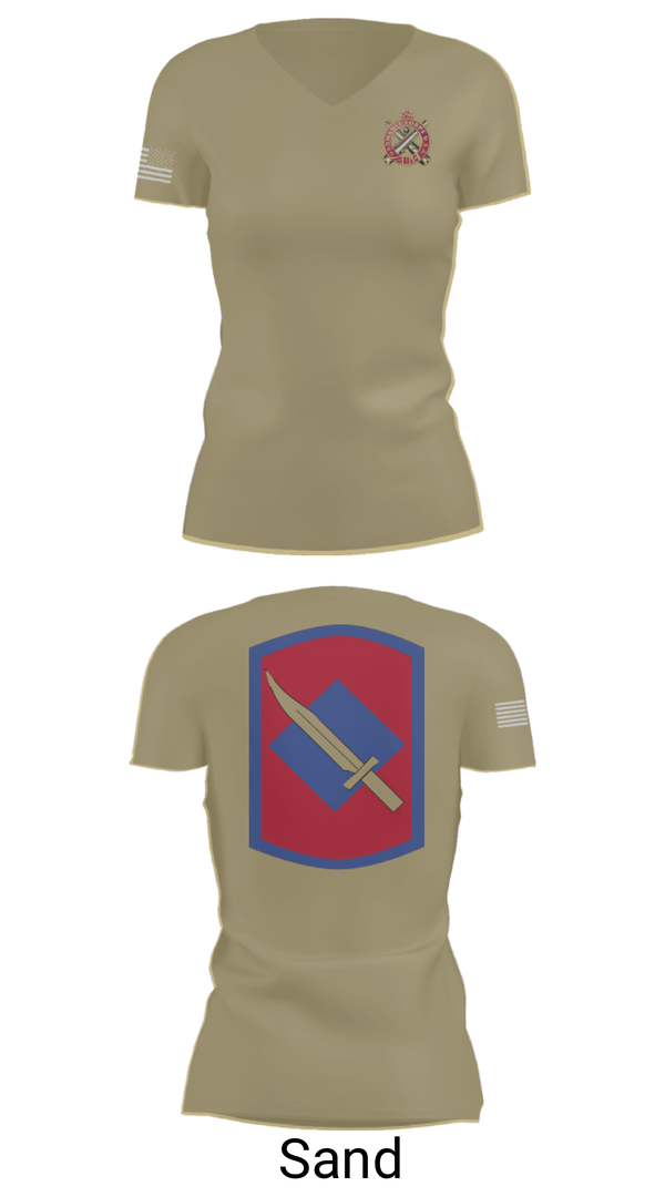 Women's Short Sleeve Vneck Shirt, Fox Company 39th BSB (FA FSC), National Guard, Teamtime, Team time, sublimation, custom sports apparel, team uniforms, spirit wear, spiritwear, sports uniforms, custom shirts, team store, custom team store, fundraiser sports, apparel fundraiser